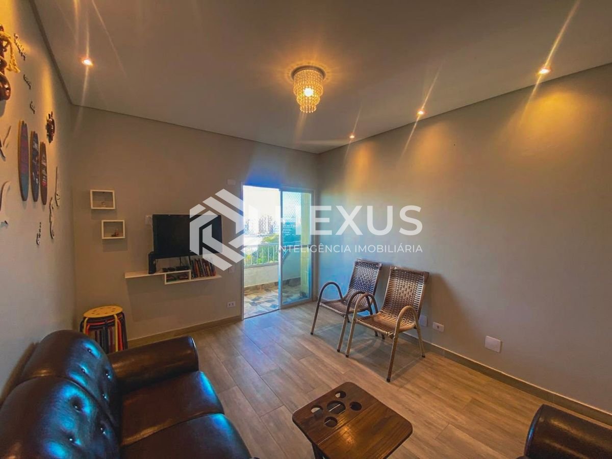 Foto 2 de Apartamento com varanda vista mar e lazer na beira mar da Praia das Pitangueiras, Guarujá