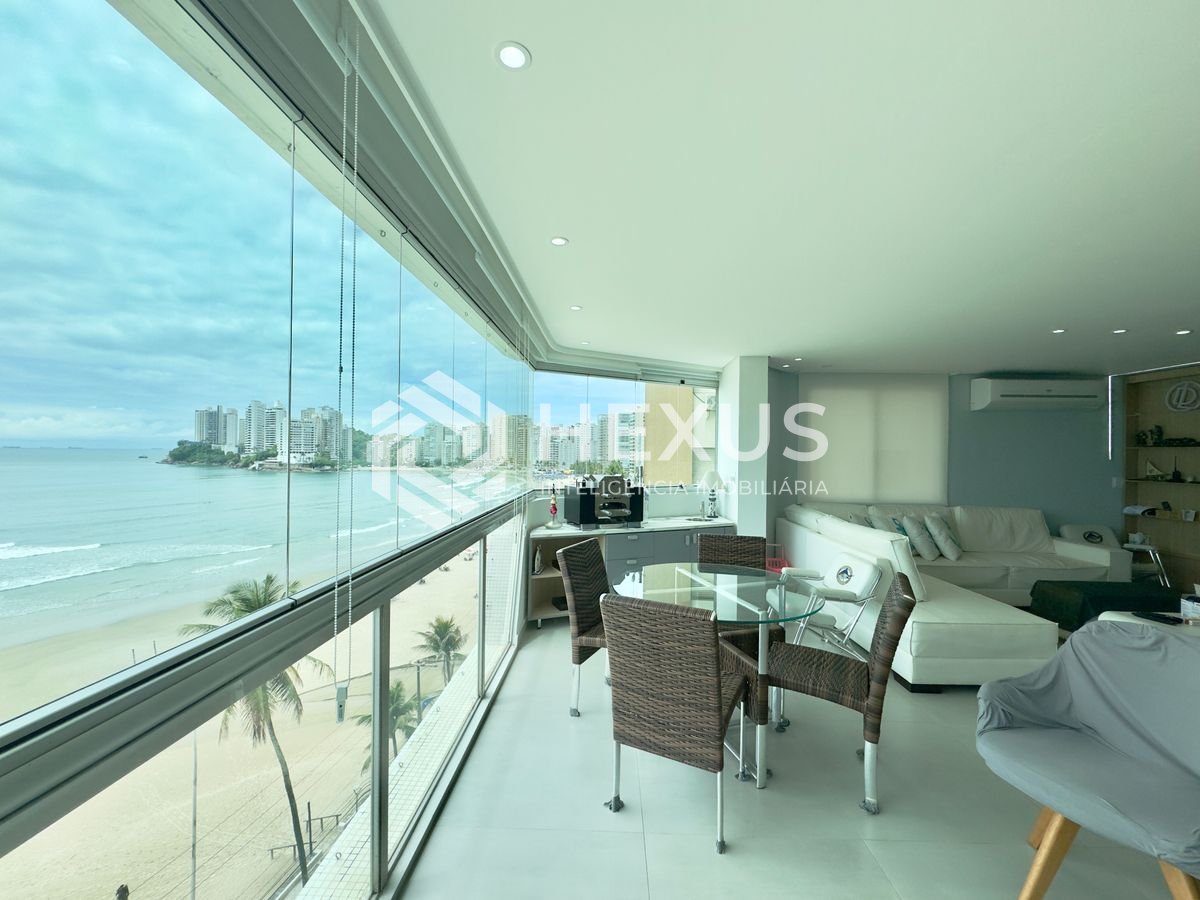 Foto 3 de Apartamento Frente mar na Praia das Astúrias com varanda e lazer, Guarujá