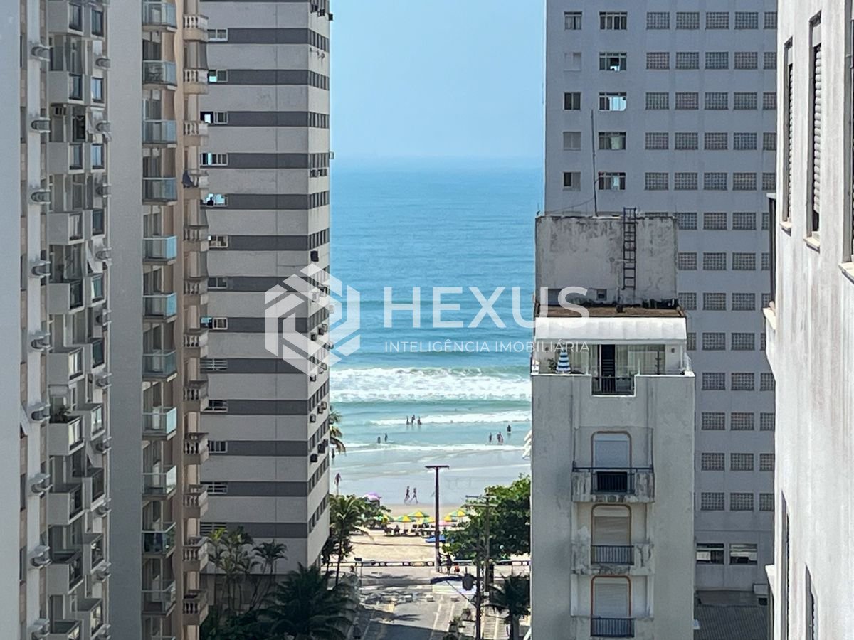 Foto 2 de Apartamento com varanda vista mar e lazer na Praia das Pitangueiras, Guaruja
