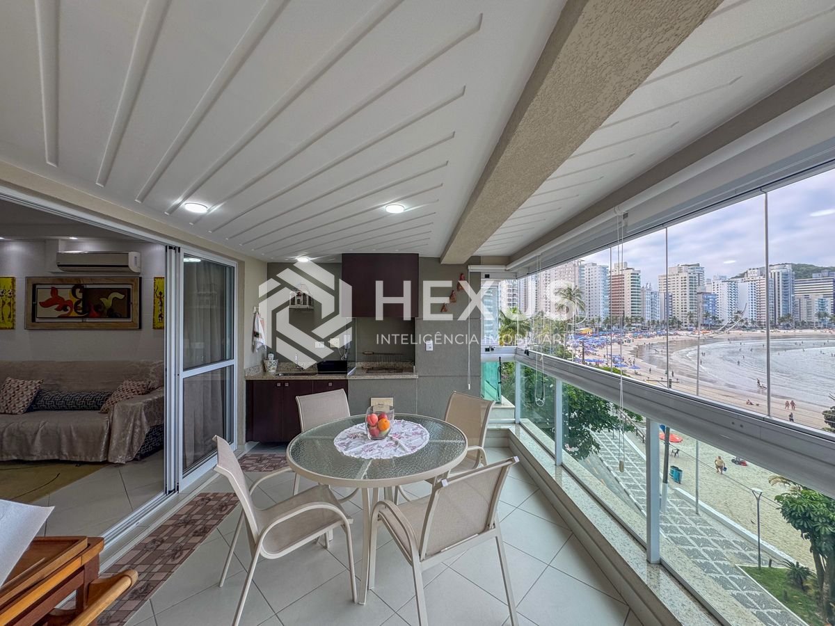 Foto 3 de Apartamento frente mar com varanda gourmet e lazer na Praia das Asturias, Guaruja