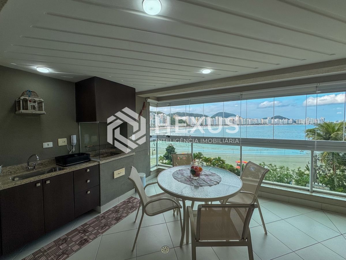 Foto 4 de Apartamento frente mar com varanda gourmet e lazer na Praia das Asturias, Guaruja