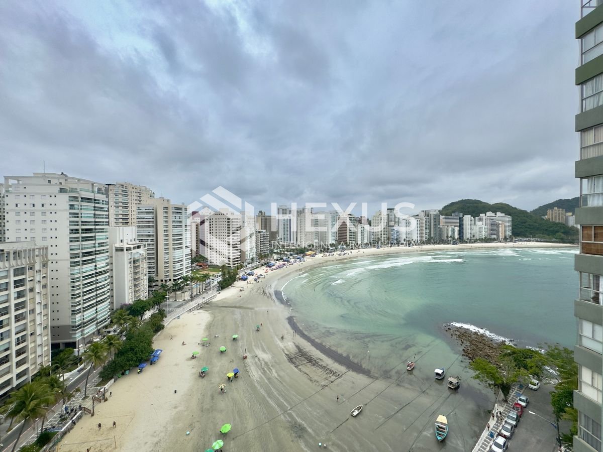 Foto 2 de Apartamento frente mar com varanda e lazer na Praia das Asturias, Guaruja