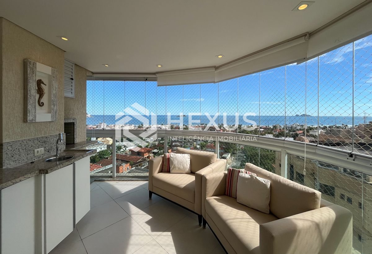 Foto 2 de Apartamento com varanda gourmet vista mar e lazer na Praia da Enseada, Guaruja