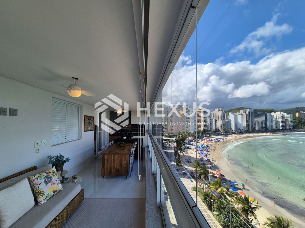 Foto 5 de Apartamento frente mar com varanda gourmet e lazer na Praia das Asturias, Guaruja