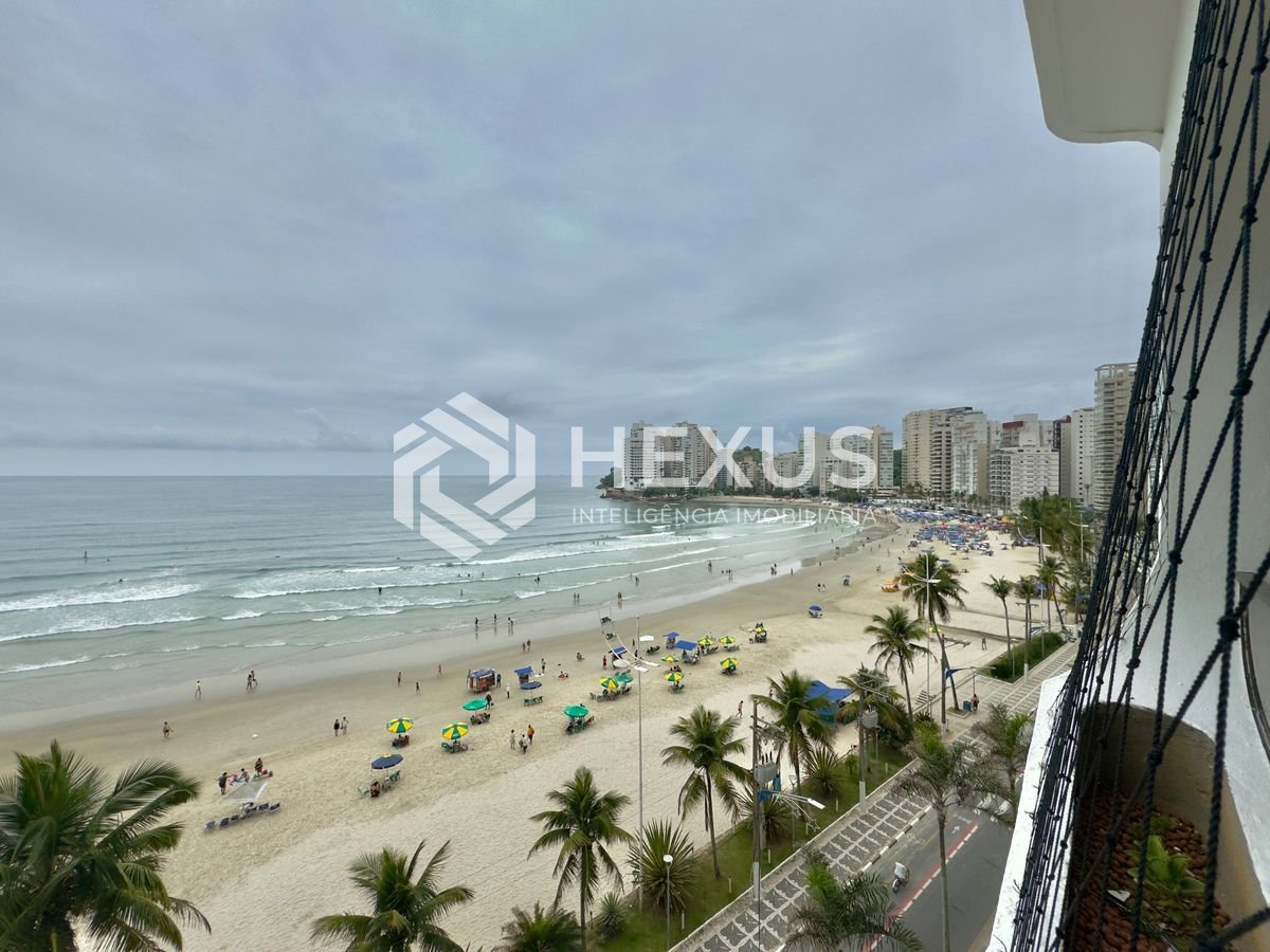 Foto 4 de Apartamento frente mar com varanda vista mar na Praia das Astúrias, Guaruja