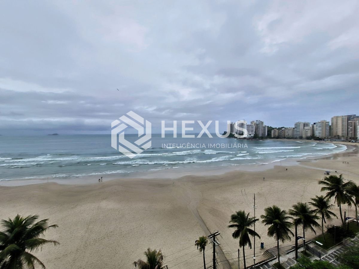 Foto 5 de Apartamento reformado frente mar com varanda vista mar e lazer na Praia das Asturias, Guaruja