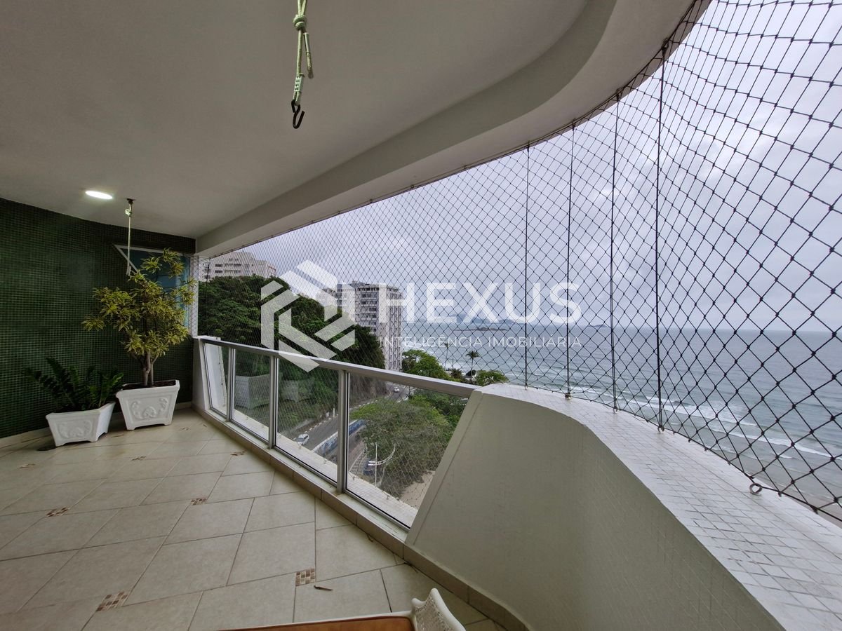 Foto 2 de Apartamento frente mar com varanda e lazer na Praia das Asturias, Guaruja