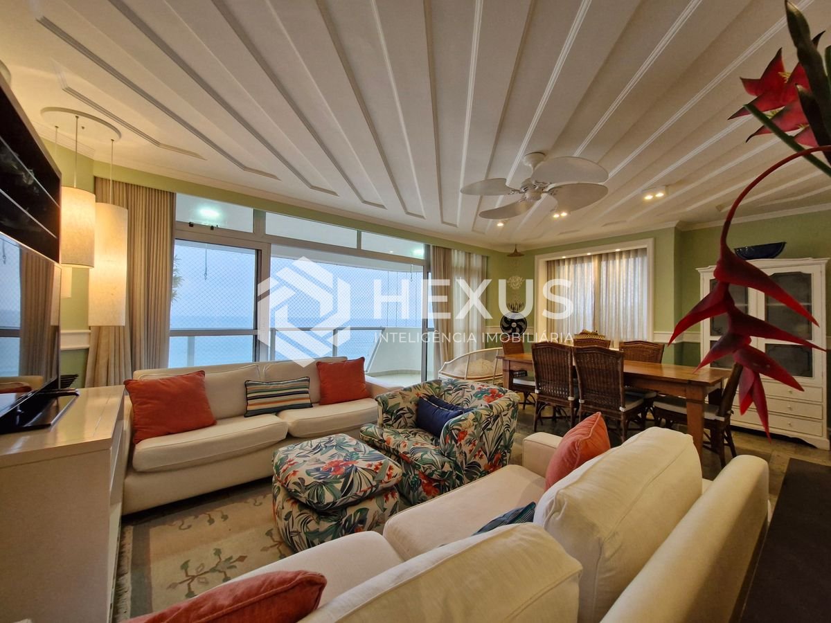 Foto 4 de Apartamento frente mar com varanda e lazer na Praia das Asturias, Guaruja