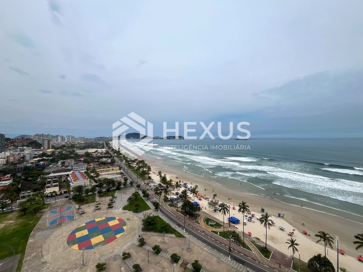 Foto 3 de Apartamento com varanda vista mar e lazer na beira mar da Praia da Enseada, Guaruja