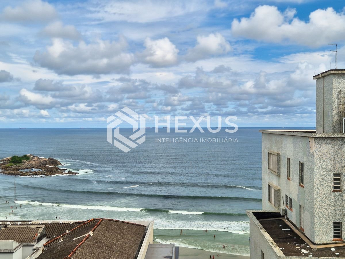 Foto 2 de Apartamento com varanda gourmet vista mar e lazer na beira mar da Praia das Pitangueiras, Guaruja