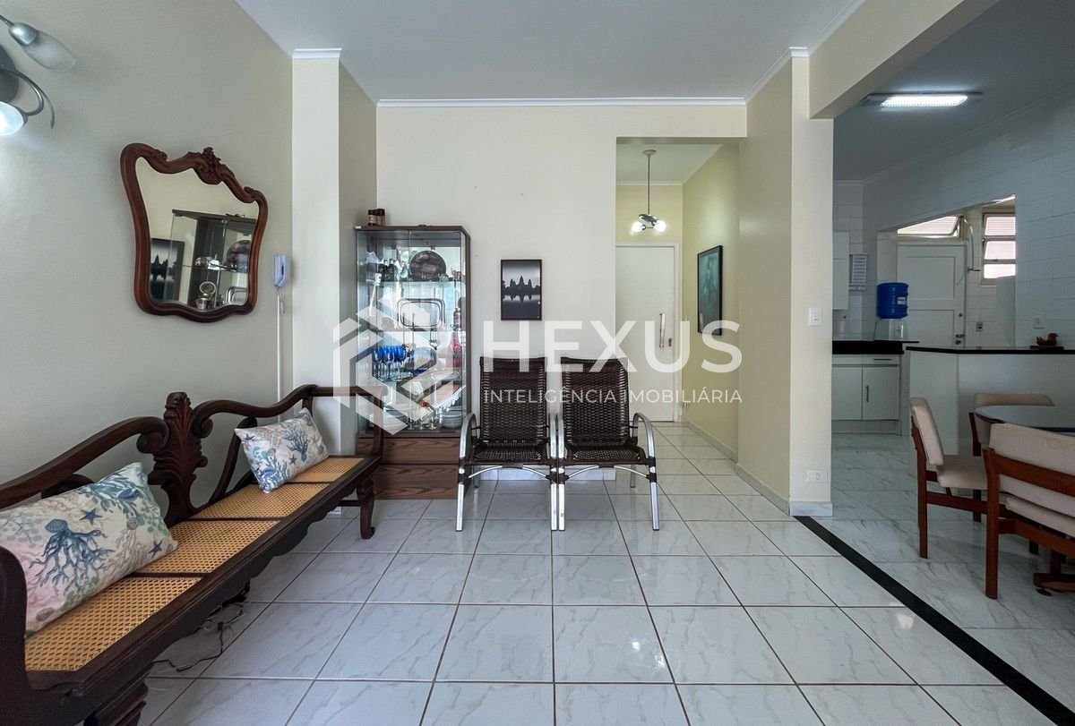 Foto 4 de Apartamento frente mar com varanda vista mar na Praia das Pitangueiras, Guaruja