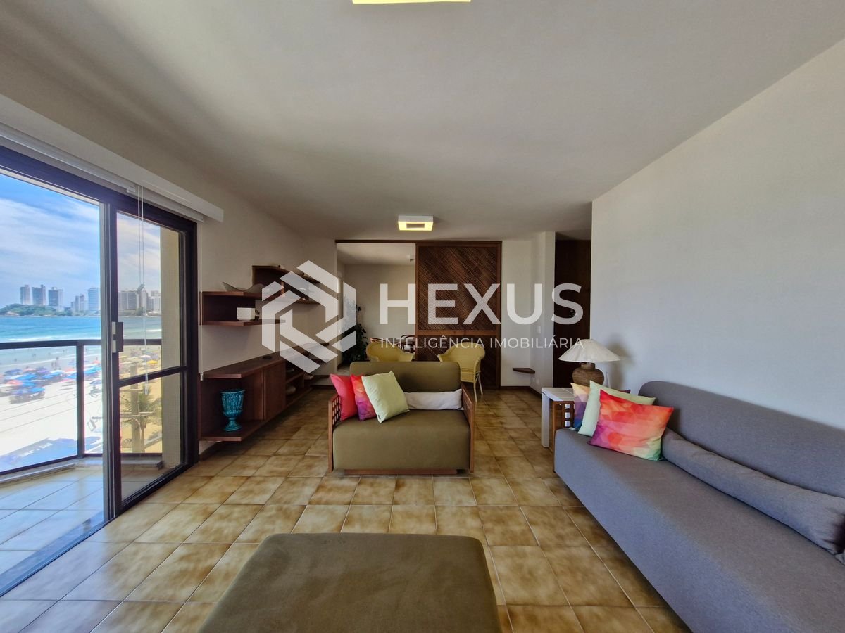 Foto 3 de Apartamento reformado frente mar com varanda e lazer na Praia das Pitangueiras, Guaruja