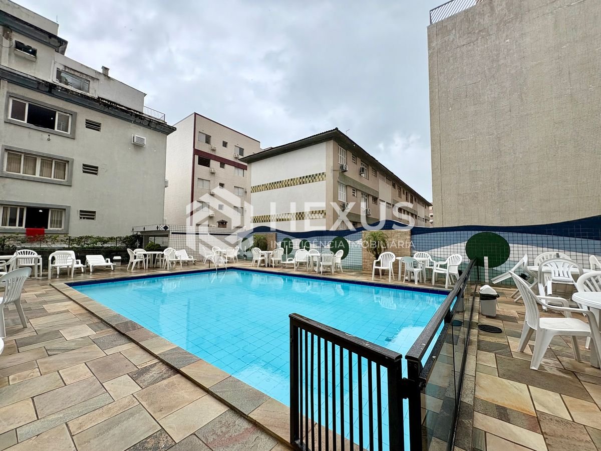 Foto 4 de Apartamento com varanda vista mar e lazer na Praia da Enseada, Guaruja