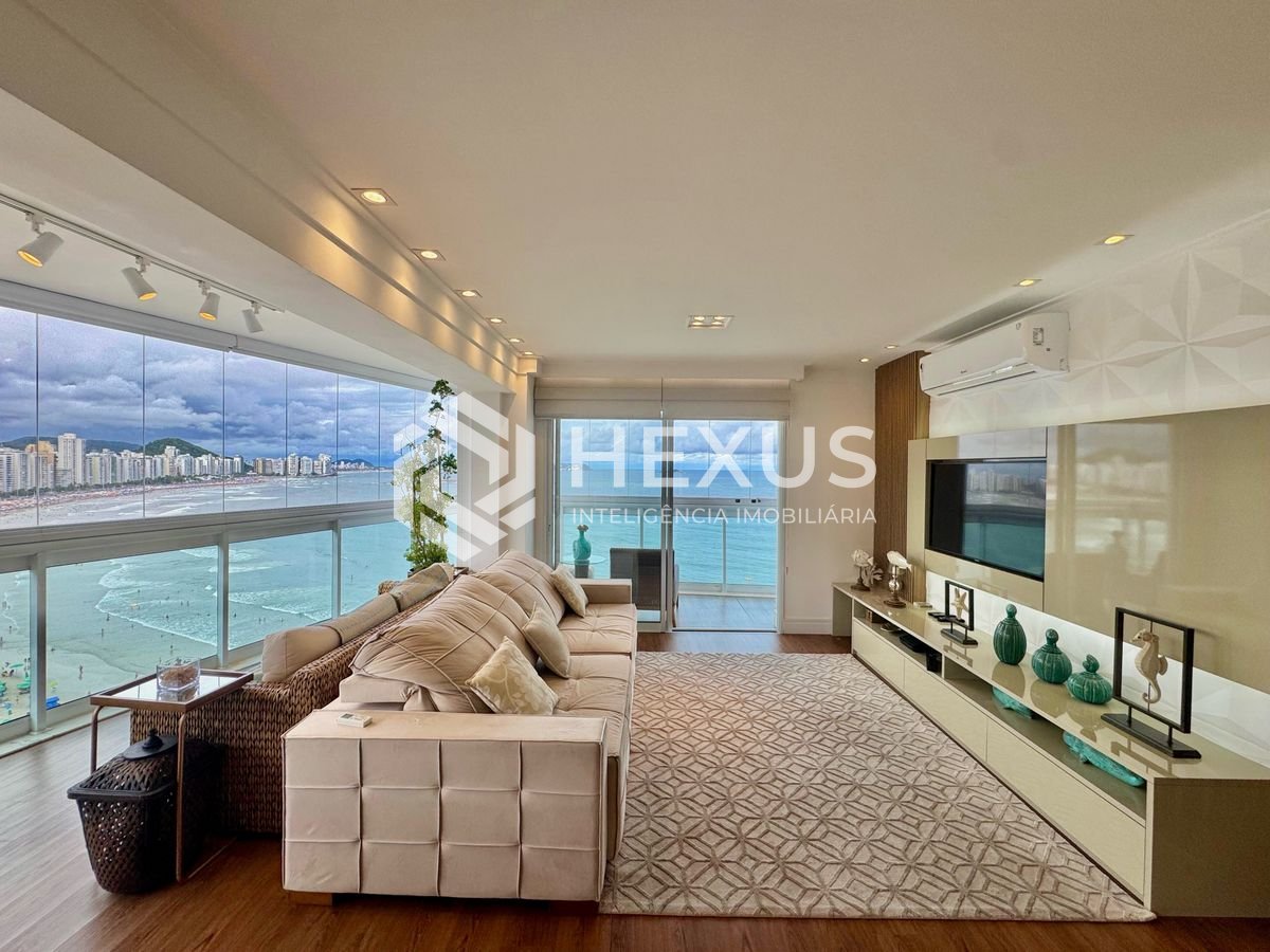 Foto 5 de Apartamento frente mar com varanda gourmet vista mar e lazer na Praia das Asturias, Guaruja