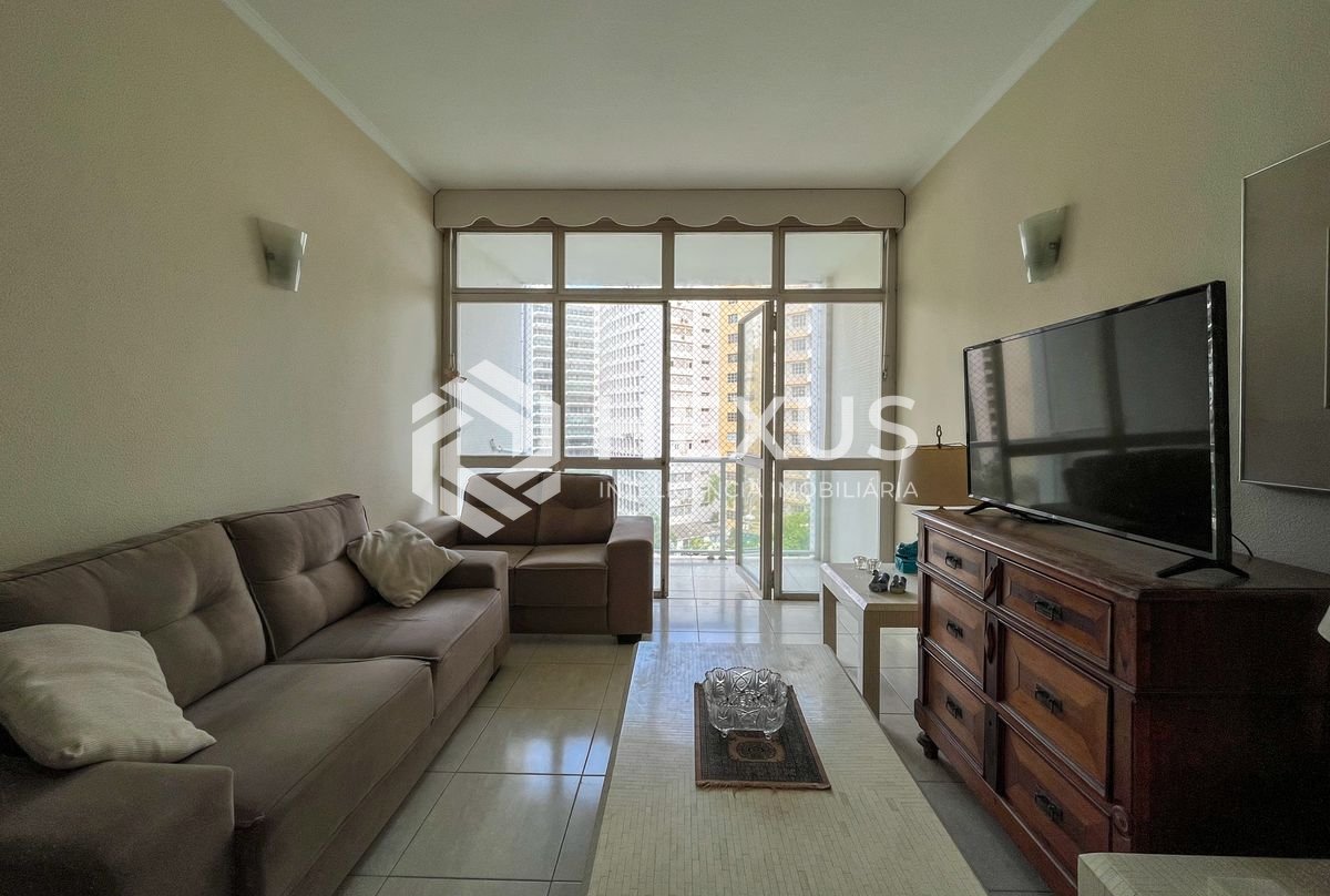 Foto 5 de Apartamento com varanda vista mar na beira mar da Praia das Pitangueiras, Guarujá