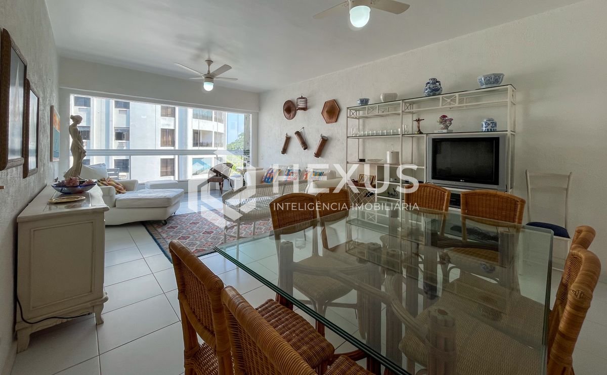 Foto 3 de Apartamento com varanda vista mar e vaga à venda, Pitangueiras, Guarujá, SP