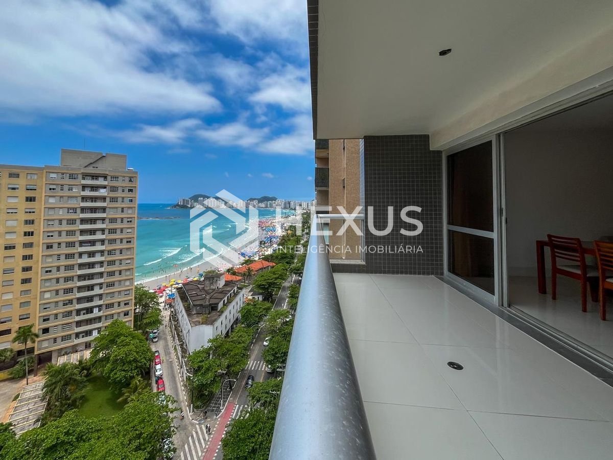 Foto 2 de Apartamento frente mar com varanda vista mar e lazer na Praia das Pitanagueiras, Guaruja