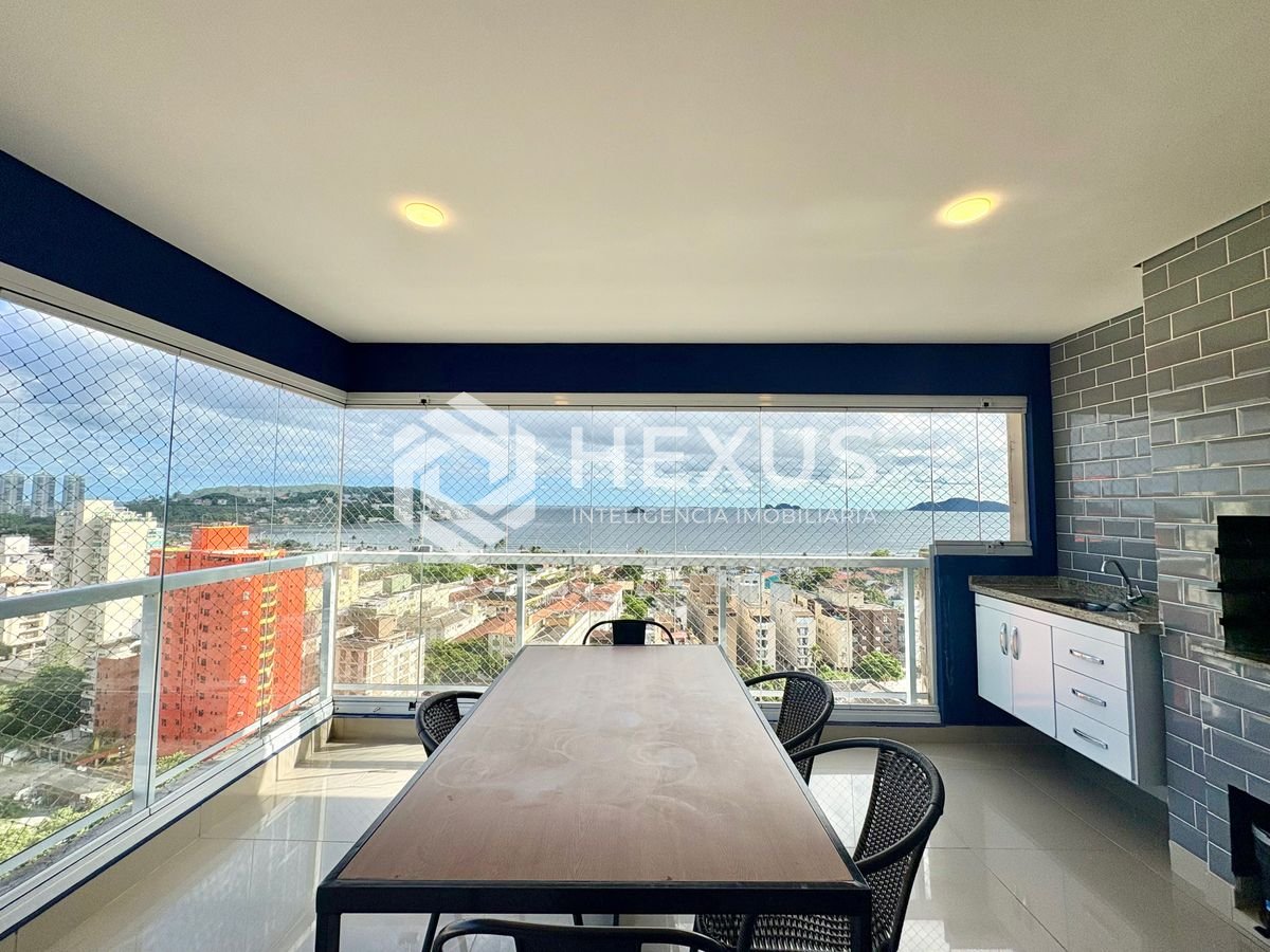 Foto 2 de Apartamento com varanda gourmet vista mar e lazer na Praia da Enseada, Guarujá
