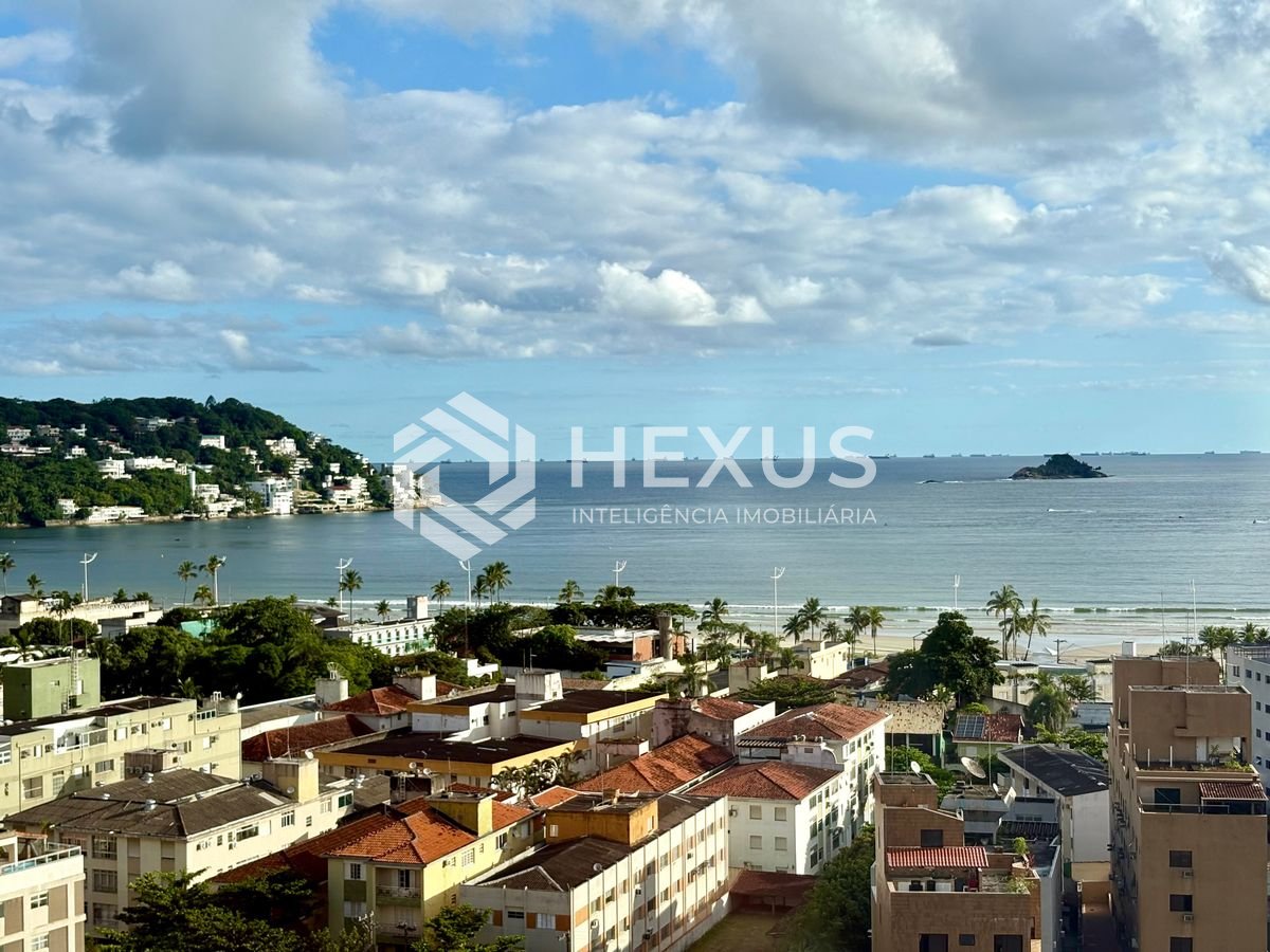 Foto 3 de Apartamento reformado com varanda gourmet vista mar e lazer na Praia da Enseada, Guarujá