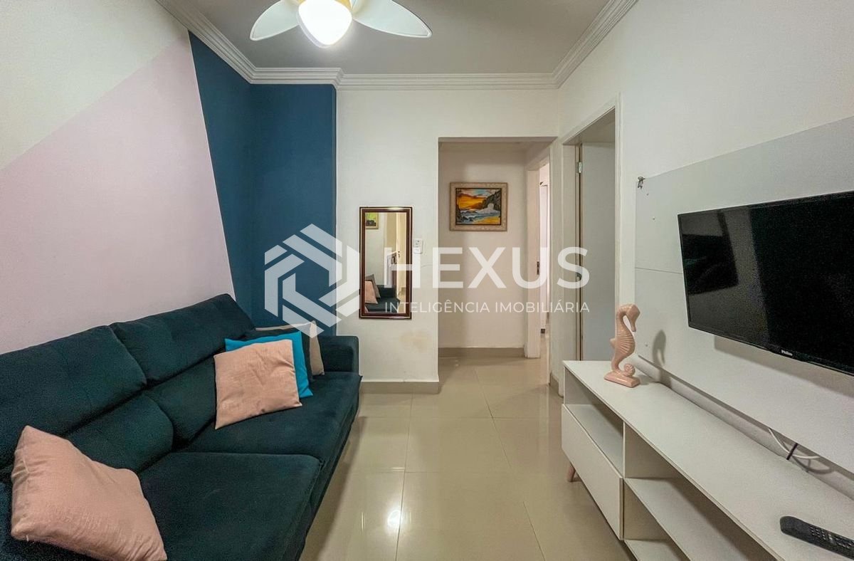 Foto 5 de Apartamento com varanda a 1 quadra da praia nas Pitangueiras, Guarujá