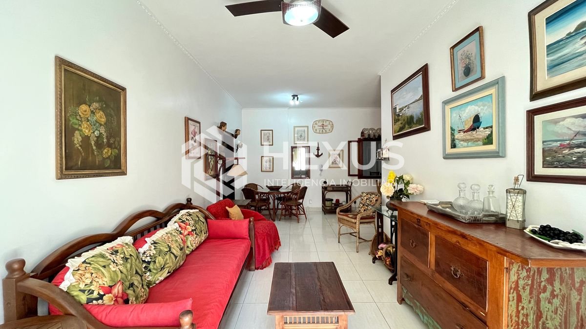 Foto 2 de Apartamento com varanda vista mar na beira mar da praia nas Pitangueiras, Guarujá