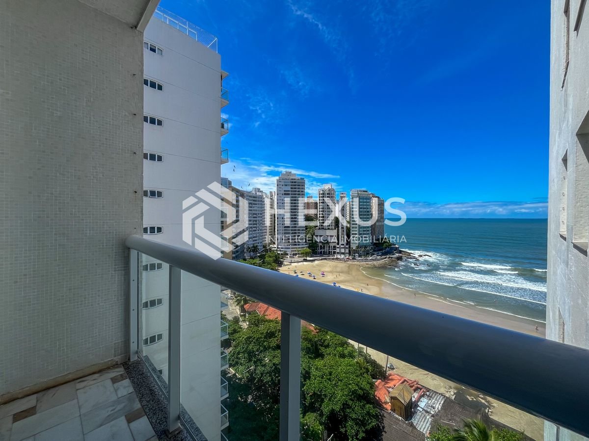 Foto 2 de Apartamento frente mar com varanda vista mar na Praia das Pitangueiras, Guarujá