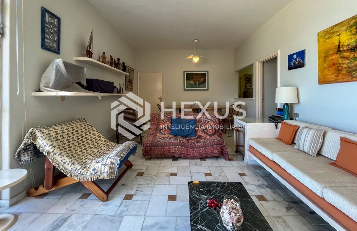 Foto 5 de Apartamento frente mar com varanda vista mar na Praia das Pitangueiras, Guarujá