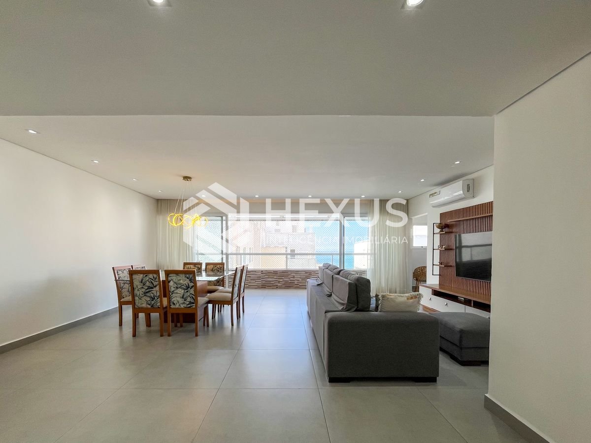 Foto 4 de Apartamento reformado com varanda gourmet vista mar a 1 quadra mar da praia nas Pitangueiras, Guarujá