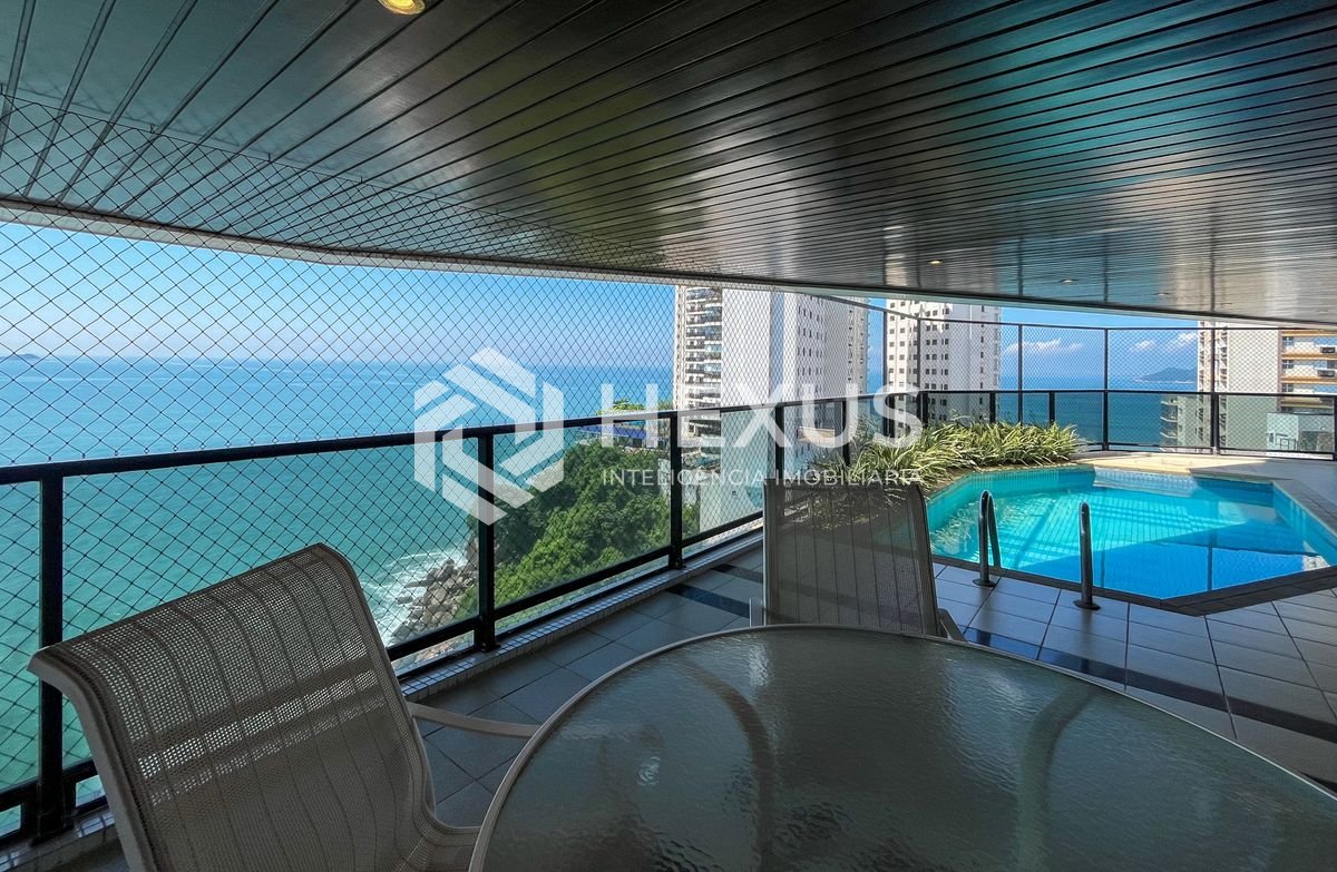 Foto 4 de Apartamento de alto padrão frente mar com varanda gourmet vista mar e lazer no Jardim Astúrias, Guarujá