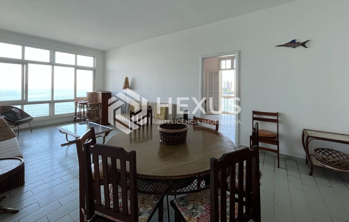 Foto 4 de Apartamento frente mar com vista mar nas Pitangueiras, Guarujá