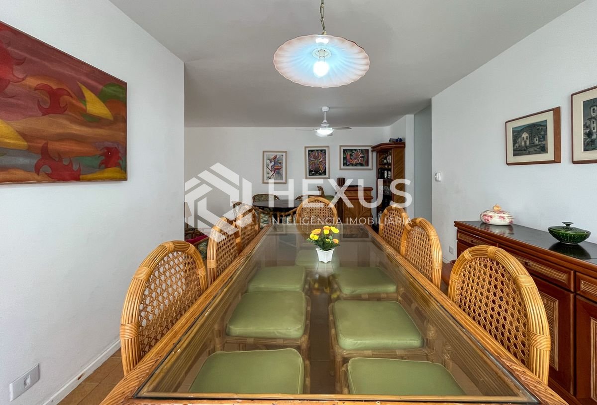 Foto 4 de Apartamento com varanda vista mar a 80m da praia nas Pitangueiras, Guarujá