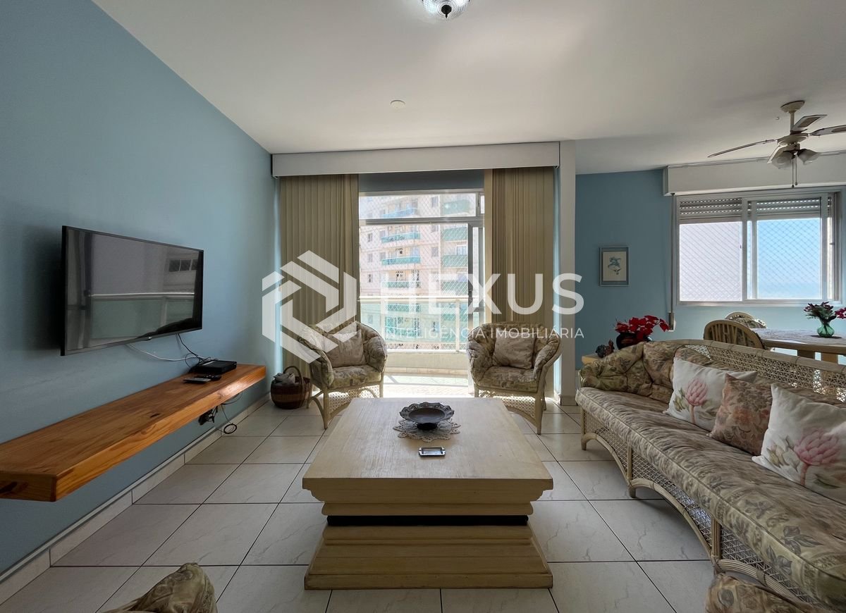 Foto 4 de Apartamento frente mar com varanda vista mar nas Pitangueiras, Guarujá