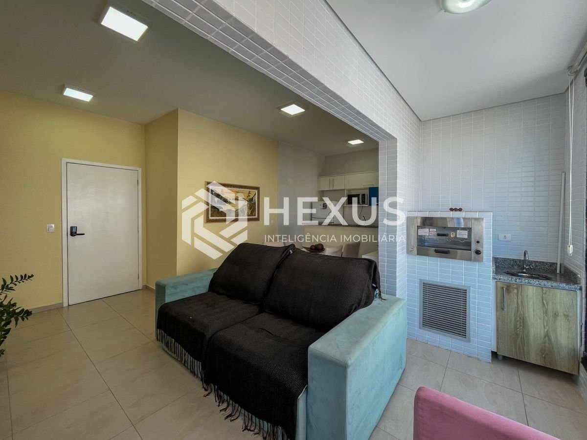Foto 5 de Flat reformado com varanda gourmet e lazer na Pitangueiras, Guarujá