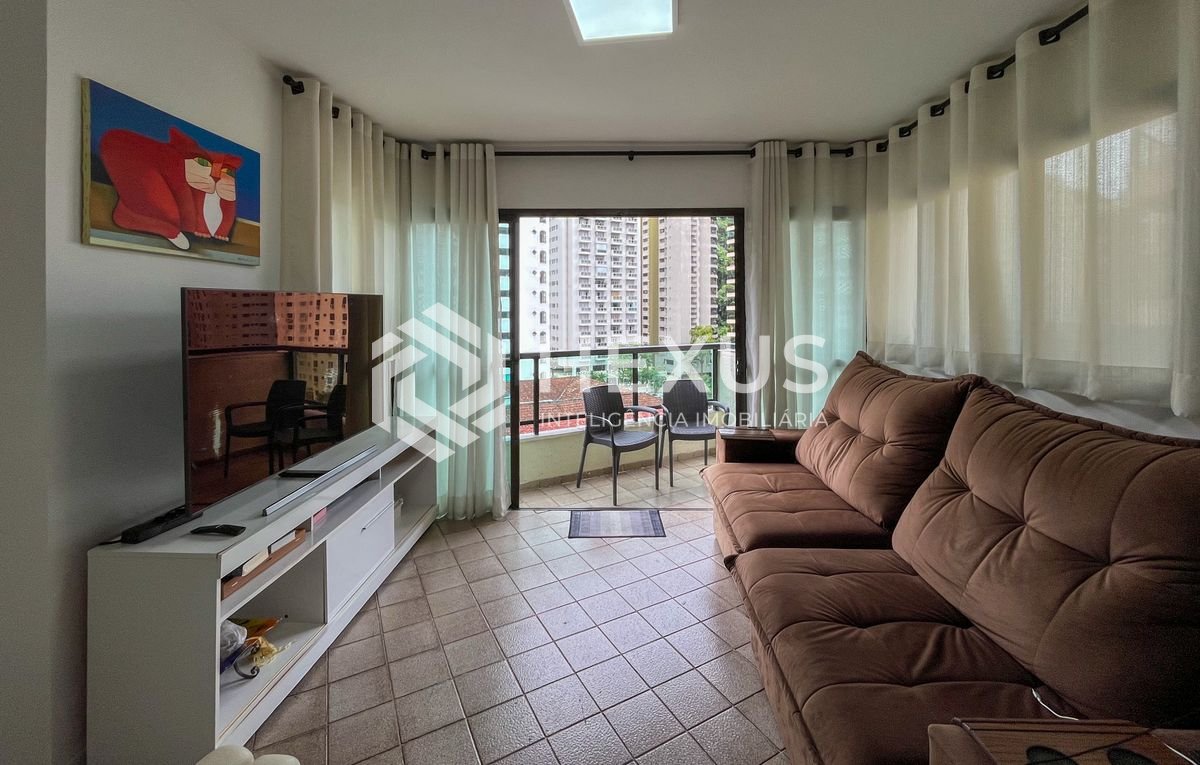 Foto 2 de Apartamento com varanda e lazer nas Pitangueiras, Guarujá
