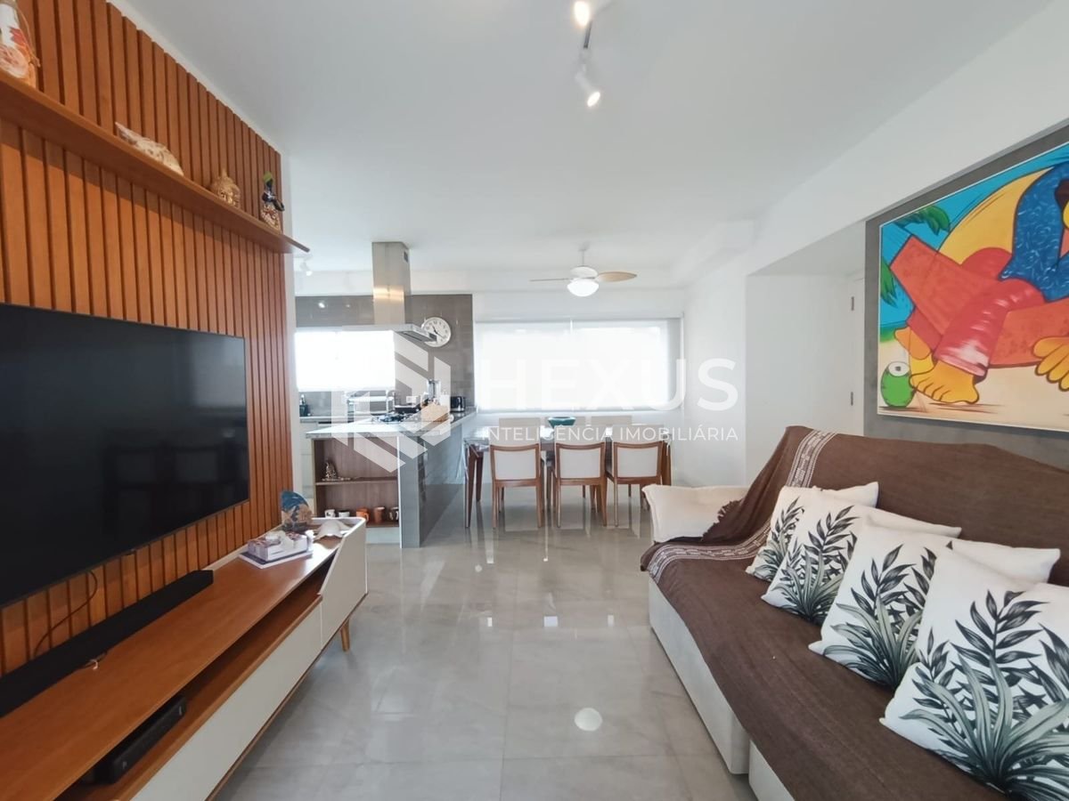 Foto 3 de Apartamento com varanda gourmet vista mar e lazer na Enseada, Guarujá