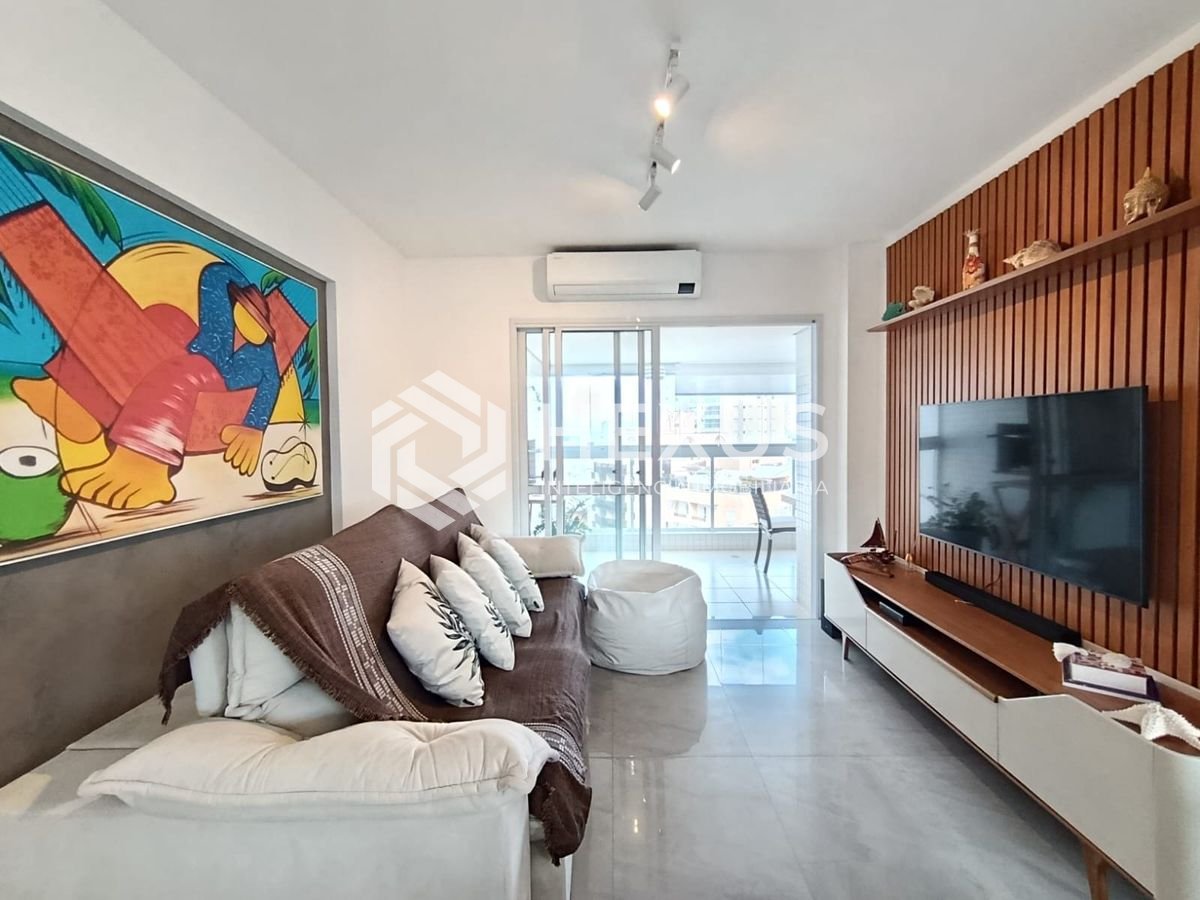 Foto 4 de Apartamento com varanda gourmet vista mar e lazer na Enseada, Guarujá