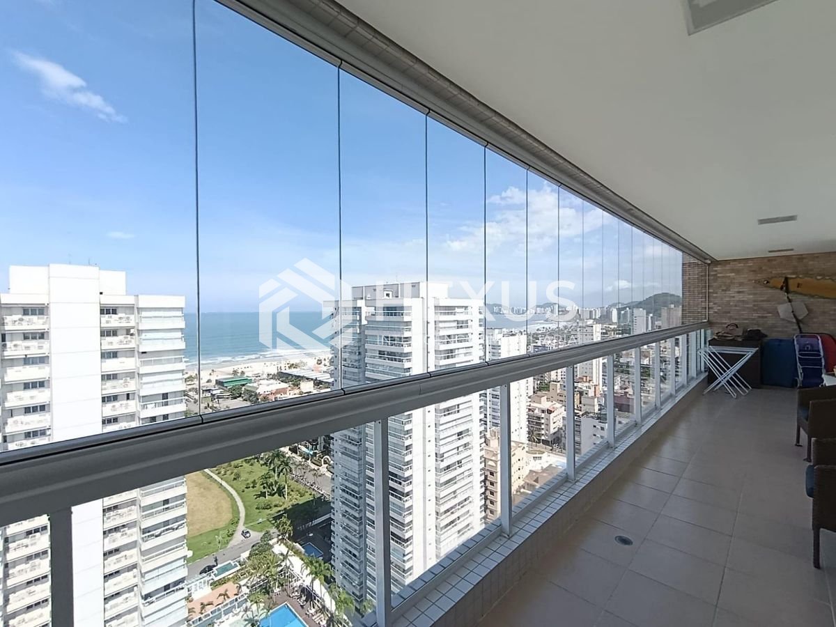 Foto 2 de Apartamento com varanda gourmet vista mar e lazer na Enseada, Guarujá
