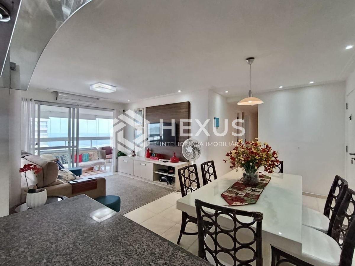Foto 3 de Apartamento com varanda gourmet vista mar e lazer na Enseada, Guarujá