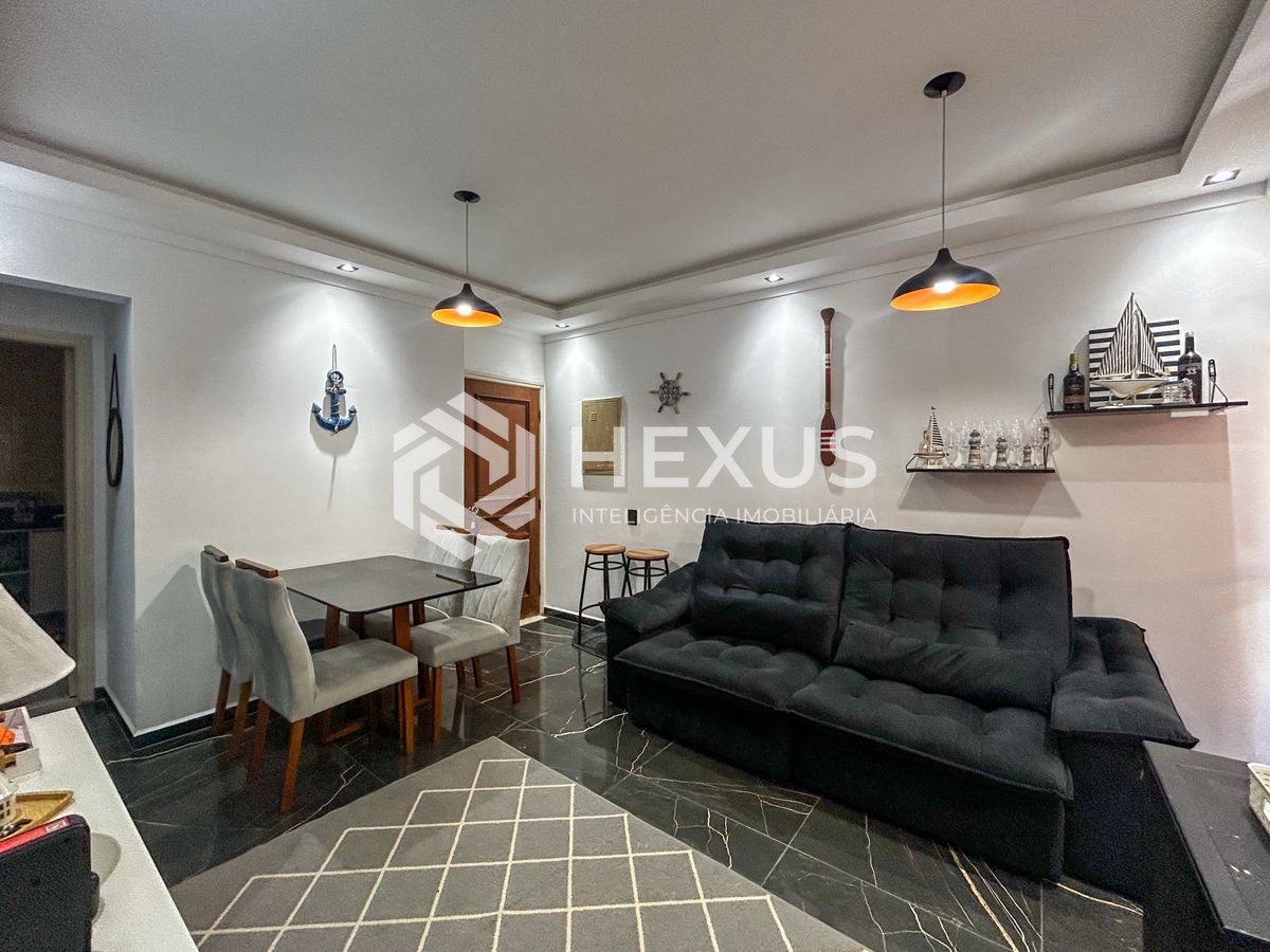 Foto 4 de Apartamento com varanda e lazer a 150m da praia na Enseada, Guarujá