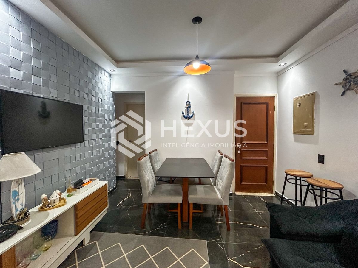 Foto 5 de Apartamento com varanda e lazer a 150m da praia na Enseada, Guarujá