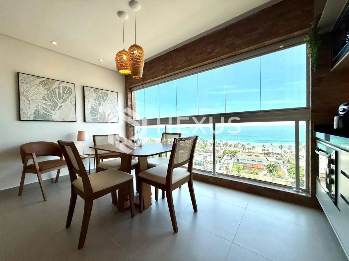 Foto 3 de Apartamento com varanda gourmet vista mar e lazer na Enseada, Guarujá