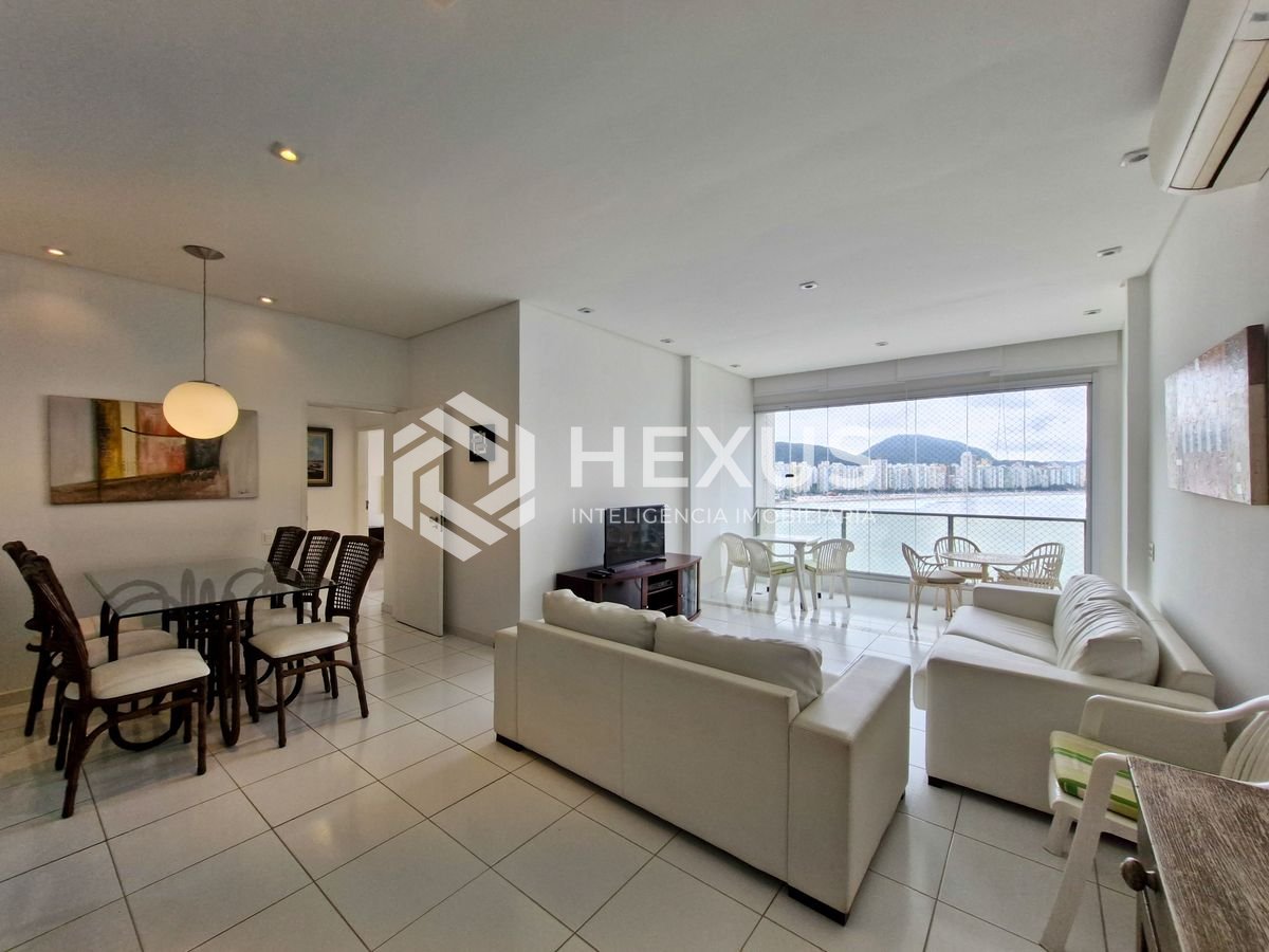 Foto 4 de Apartamento frente mar com varanda vista mar e lazer no Jardim Astúrias, Guarujá