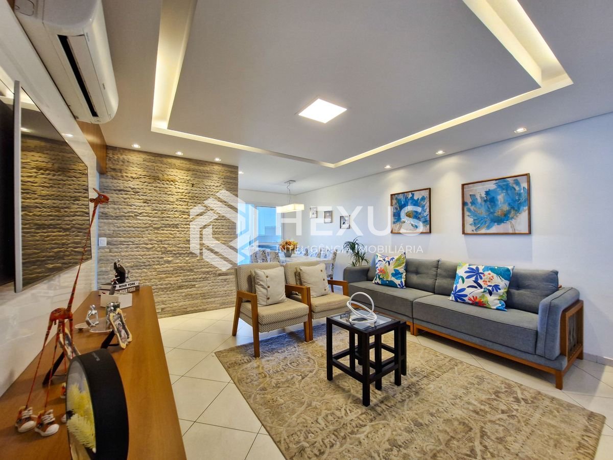 Foto 5 de Apartamento com varanda gourmet vista mar e lazer na beira mar da praia no Tombo, Guarujá