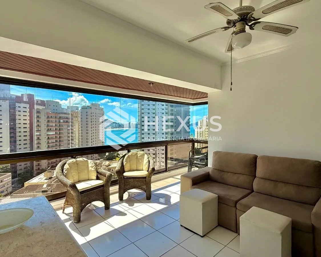 Foto 3 de Apartamento com varanda vista mar e lazer a 150m da praia no Tombo, Guarujá