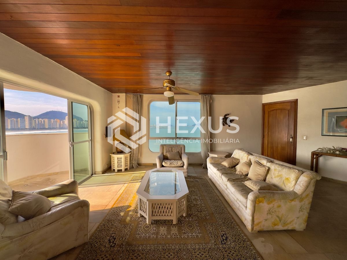 Foto 5 de Apartamento frente mar com varanda vista mar e lazer no Jardim Astúrias, Guarujá
