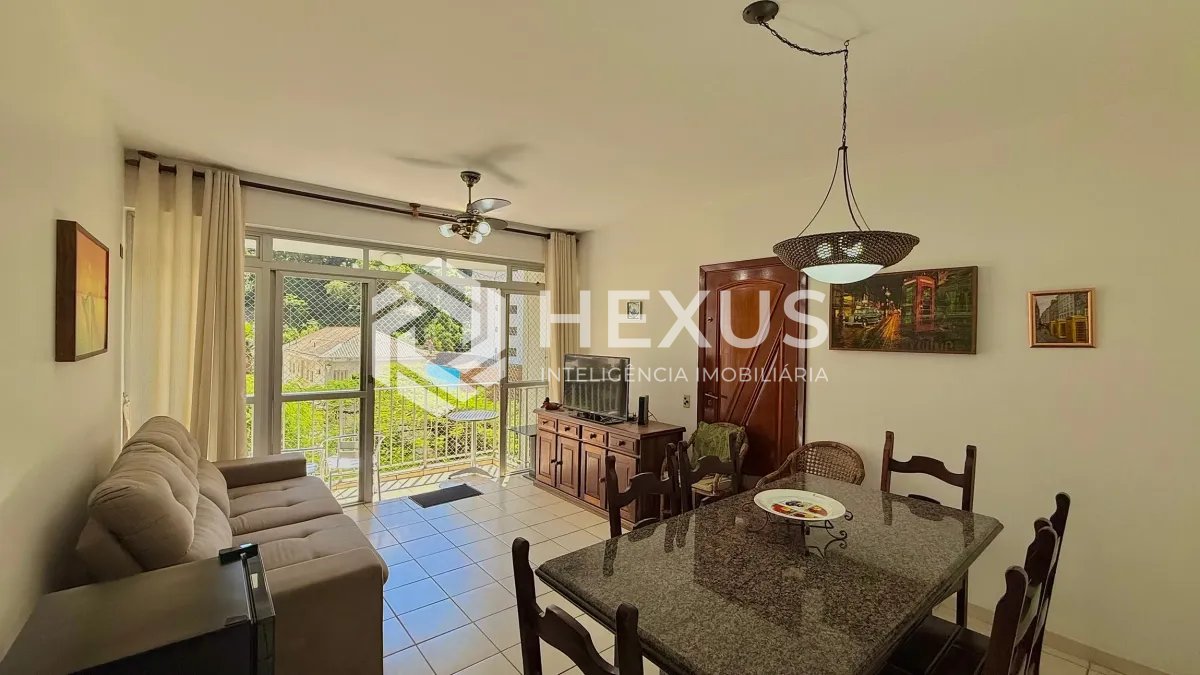 Foto 2 de Apartamento com varanda e lazer a 150m da praia na região da Barra Funda nas Pitangueiras, Guarujá