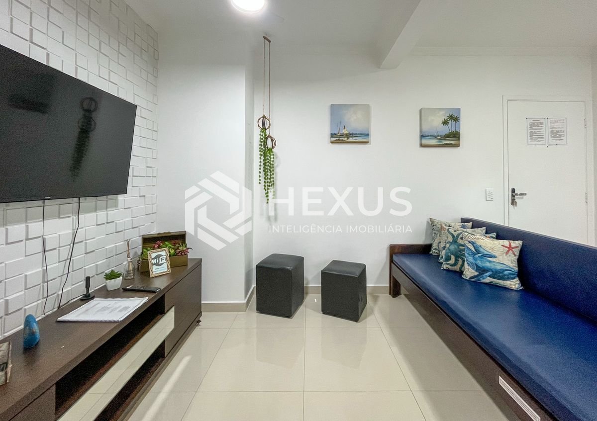 Foto 4 de Apartamento com varanda e lazer a 1 quadra da praia nas Pitangueiras, Guarujá