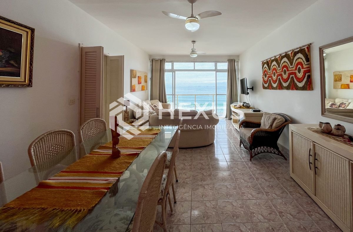 Foto 2 de Apartamento frente mar com varanda vista mar nas Pitangueiras, Guarujá