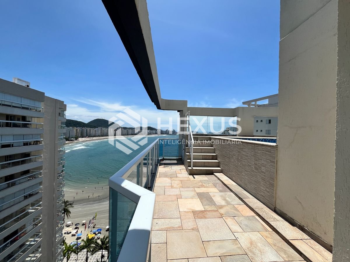 Foto 3 de Cobertura com varanda gourmet vista mar e lazer na beira mar da Praia das Asturias, Guaruja