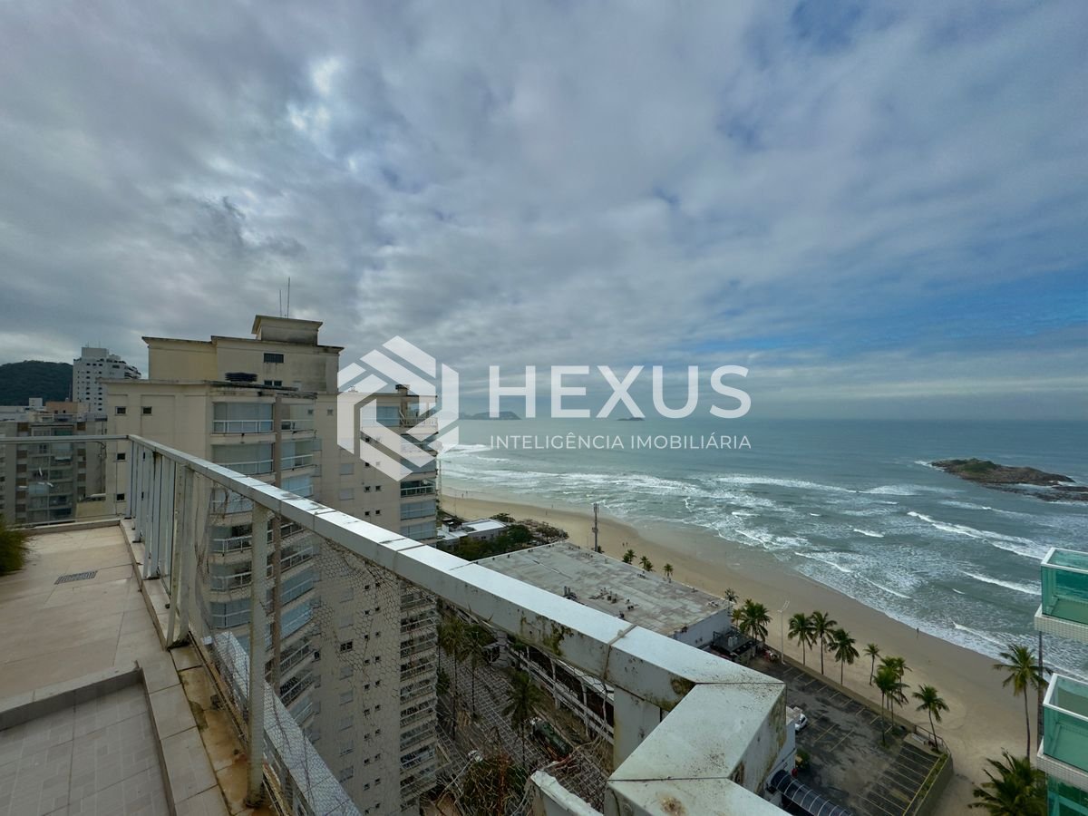Foto 3 de Apartamento com varanda gourmet vista mar e lazer na beira mar da praia nas Pitangueiras, Guarujá